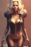 Placeholder: Pamela Anderson as evil queen in black leather, leather, busty, cleavage, angry, stern look. character design by cory loftis, fenghua zhong, ryohei hase, ismail inceoglu and ruan jia. unreal engine 5, artistic lighting, highly detailed, photorealistic, fantasy