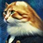 Placeholder: Portrait of a cat by Van Gogh