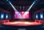 Placeholder: luxury large opera stage with flash animation light and lcd big screen in baground