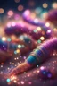 Placeholder: glitter worms wearing makeup, bokeh like f/0.8, tilt-shift lens 8k, high detail, smooth render, down-light, unreal engine, prize winning