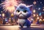 Placeholder: cute fluffy pixar chibi cat, new years eve scene, champagne, twisted serpentine, fireworks Weight:1 detailed matte painting, deep color, fantastical, intricate detail, splash screen, complementary colors, fantasy concept art, 8k resolution trending on Artstation Unreal Engine 5 Weight:0.9