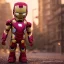 Placeholder: Iron man toddler, real, full body, tokio background, dramatic lighting, hyper realistic, 8k