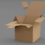 Placeholder: cardboard box 3D levitating in space