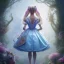 Placeholder: whole portrait of "Alice in the wonderland",Award-winning,dressin Disney style, detailed eyes, Realistic lighting, cinematic lighting, octane render, 8k ,elegant,sarcastic smile, by Chie Yoshii,Brian Kesinger,Gediminas Pranckevičius