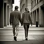 Placeholder: man and woman walking