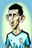 Placeholder: Angel Di Maria Argentine soccer player ,cartoon 2d