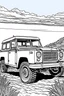 Placeholder: Classic Cars Land Rover coloring book for kids