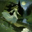 Placeholder: THE GHOST IS STILL DANCING AT NIGHT ON THE OLD COUNTRY BRIDGE. Alphonse Mucha