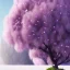 Placeholder: silver bark tree, pink and purple leaves, Model, glitter, fog