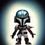 Placeholder: mega cute chibi mandalorian, cinematic lighting, intricate