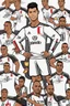 Placeholder: Cristiano Ronaldo wears the Egyptian Zamalek club jersey cartoon 2d