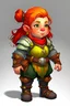 Placeholder: female dwarf with red hair