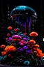 Placeholder: Exotic Flora, fauna, mushrooms, fungi and coral dripping black liquid in the Multiverse