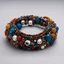 Placeholder: A dazzling array of beaded bracelets adorns the wrist, a mesmerizing display of intricate craftsmanship. The wrist is completely covered in beads of all colors and shapes, from dice to skull heads, creating a striking and eclectic mix of textures and motifs. Each bead tells a story, each color a vibrant chapter in the tale of this unique and captivating accessory.