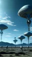 Placeholder: base of aliens in the clean sunny sky