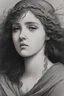 Placeholder: grief, a young woman, in detail, from Gustav Dore