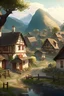 Placeholder: A village with charming scenery