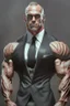 Placeholder: Bodybuilder Lee HaneyDelete the head. And wears a luxurious black suit