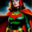 Placeholder: portrait oil on canvas, beautiful busty BatWoman,green eyes, ,minimal armor,comic book cover, mystical colors,insanely detailed,realistic,intrincate detail, 16k resolution, masterpiece,Frank Frazetta,Alex Horley, Simon Bisley