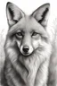 Placeholder: portrait of a fox. pencil drawing