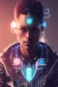 Placeholder: cyberpunk, head, men, portrai