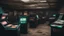 Placeholder: desolate dark arcade, many arcade cabinets, horror, no humans