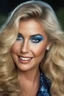 Placeholder: full color, facial portrait, smiling Heather Thomas with (((Blonde Hair))), (((blue eyes))), 32k, UHD, Professional Photo -- Botany - Starry - Retro Pop - Dark Fantasy - Horror - Festive - Realistic - 32k, UHD, professional quality, 8 x 10 digital photograph