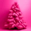 Placeholder: A christmas tree made of pink fur