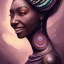 Placeholder: Portrait of black woman psychedelic, smiling, sango fantasy, fantasy magic, intricate, sharp focus, illustration, lot's of grain on the skin, tribal tatoos,highly detailed, digital painting, concept art, matte, masterpiece, one head, high key lighting, volumetric light high details psychedelic background