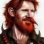 Placeholder: Portrait of Courtney Gains as a ruggedly handsome but joyful roguish pirate, charismatic, attractive male, masculine, perfect, precisely detailed, lightly freckled face, meticulously detailed multi-hued ginger carrot colored cherry fire red hair; Malachai of the corn; fantasy, intricate, elegant, highly detailed, digital painting, artstation, concept art, matte, sharp focus, illustration, art by artgerm and greg rutkowski and alphonse mucha