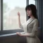 Placeholder: Study girl in university by the window ,movie, real photo realistic, unreal engine, cinematic lighting --ar 1:1 creative