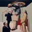 Placeholder: UN conference,a cat and human flesh-like surgical instruments and universe-like a pigeon and neuralink, surrealism,minimalism,Painting By Adrian Ghenie, Rene Magritte, Salvador Dali, Lucian Freud