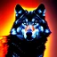 Placeholder: black wolf