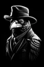 Placeholder: Detective parrot in noir style