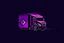Placeholder: Create a minimalist 3D logo for SwiftHaul Logistics LLC featuring a simple truck outline and geometric shapes. Use a monochromatic color scheme with a pop of a vibrant color, ensuring the company name is cleanly integrated."
