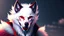 Placeholder: Feral, White fur, Werewolf, Red eyes, character, waist up portrait, oil on canvas, expert, insanely detailed, 4k resolution, cinematic smooth, intricate detail,