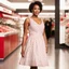 Placeholder: a woman in light dress at MAcy's