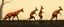 Placeholder: a study of evolution from foxes to kangaroos to humans, stage by stage. 5 stages, "you know its true" title