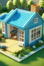 Placeholder: crear una casa sencilla chiquita con cocina dormitorio y un jardin con planos