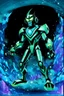 Placeholder: A new space creature from Ben 10 cartoon. Strong and graceful. Advanced metal. Magical power, precise detail and intense power