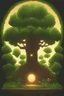 Placeholder: a pixel tree that sprouts in the shape of a portal for the 2d sidescroller game