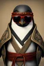 Placeholder: A penguin in samurai dress, portrait, wearing sunglasses ,Photorealistic, next level resolution, 4k, ultra quality, hyper realistic, detailed+