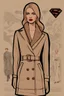 Placeholder: a winter fashion runway with moderna clothes inspired by Superman style, embroidery elegante fashion beige tones