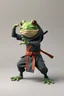 Placeholder: hi poly Mud Kung Fu Ninja Frog T-pose just the character and simple background