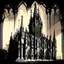 Placeholder: drawing of a gothic cathedral in the style of art novel