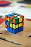 Placeholder: a rubik's cube, papercraft