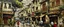 Placeholder: a street corner image painting in the style of (Jackson Pollock), Hanoi old town, oil painting, impasto detail, impasto oil painting relief -8k