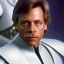 Placeholder: extremely detailed 8k hyperspace wallpaper,complete and photo realistic detailed head to waist stunning photo realistic portrait of mark hamill as luke skywalker in star wars with short lenght, Symmetrical, soft, fine, warm, photo realistic hair, blue eyes, professional majestic photo realistic painting by Ed Blinkey, Atey Ghailan, by Jeremy Mann, Greg Manchess, Antonio Moro, trending on ArtStation, Intricate, High Detail, Sharp focus,dramatic, by greg rutkowski,harsh and rough face,gala uniform