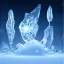 Placeholder: celestial, reflection, ice crystals, snow, icicles