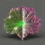 Placeholder: transparent multicolor crystal rose leaf